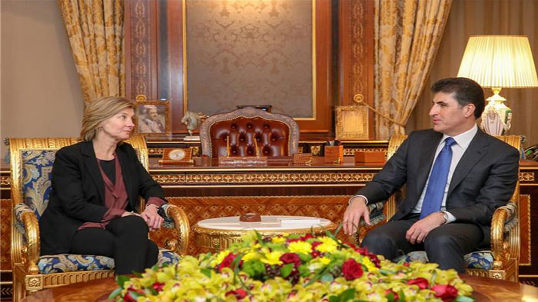 دیدار نچیروان بارزانی با رئیس موسسه‌ی صلح  آمریکا 